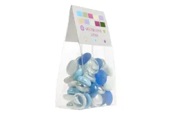 Glorex Glasnuggets Mix Blau-Weiss-Hellblau | 20 mm | 200 g