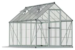 Palram Gewächshaus Hybrid Silber | 2 × 3.7 × 2 m
