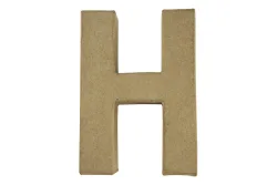 Rayher Pappmaché-Buchstabe H | 15 × 10.5 × 3 cm