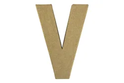 Rayher Pappmaché-Buchstabe V | 15 × 10.5 × 3 cm
