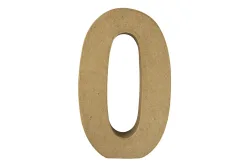 Rayher Pappmaché Zahl 0 FSC Recycled | 15 × 9.4 × 3 cm