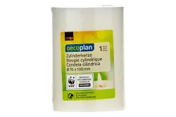 Oecoplan Zylinderkerze 70x100mm weiss