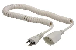 Merox TD-Spiralkabel Weiss | 4 m | 3 × 1 mm² | 2400 W