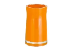 Spirella Zahnputzbecher Sydney Orange | 12 × 7 × 7 cm