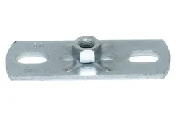 Rohrschellen-Grundplatte Verzinkt | 80 × 3 cm