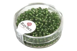 Rayher Rocailles mit Silbereinzug Grün | 2.6 mm | 16 g