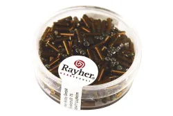 Rayher Glasstifte mit Silbereinzug | 7 × 2 mm | 15 Stück