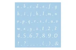 Rayher Schablone Klassische Schrift 1 | 30 × 30 cm