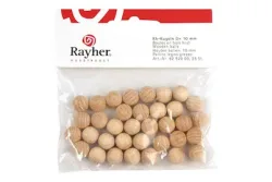 Rayher Rohholz-Kugeln Ungebohrt | 10 mm | 35 Stück