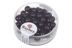 Rayher Renaissance Glaswachsperlen Pflaume | 6 mm | 45 Stück