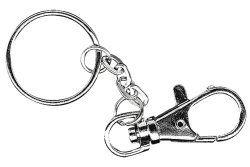 Rayher Schlüsselanhänger mit Karabiner | ⌀ 2.5 cm | 2 Stück