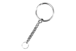 Rayher Schlüsselring mit Gliederkette | ⌀ 2.5 cm | 4 Stück