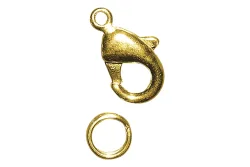 Rayher Karabiner-Schliesse mit Ring | 9.5 mm | 2 Stück