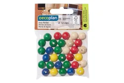 Oecoplan Holzperlen Poliert | ⌀ 1.2 cm | 32 Stück