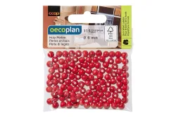Oecoplan Holzperlen Rot | ⌀ 6 mm | 115 Stück
