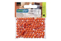 Oecoplan Holzperlen Poliert Orange | ⌀ 6 mm | 115 Stück