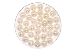 Glorex Deko-Perlen Weiss | 6mm | 75 g
