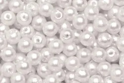 Glorex Deko-Perlen Weiss | 10 mm | 75 Stück