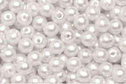 Glorex Deko-Perlen Weiss | 10 mm | 75 Stück