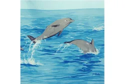 Spirella Duschvorhang Aqua mit Delfin-Motiv | 180 × 200 cm
