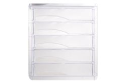 Rotho Bürobox 5 Schübe transparent