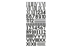 Rayher Klebeschrift Uhrenziffern | 10 × 23 cm