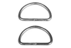 Rayher Metall-Element Halbrund für Gurt | 4.5 × 2.6 cm | 2 Stück