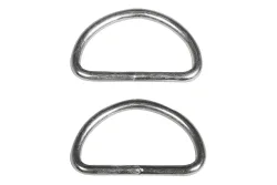 Rayher Metall-Element Halbrund für Gurt | 4.5 × 2.6 cm | 2 Stück