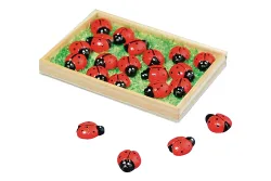 Rayher Polyresin-Marienkäfer Grau-Rot