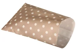 Rayher Papiertütchen Lebensmittelecht Beige mit Punkten | 25 Stück
