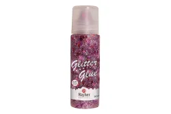 Rayher Glitter-Glue Herzchen Silber-Pink | 50 ml