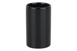 Spirella Zahnputzbecher Tube Schwarz | 7 × 11.5 cm