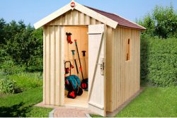 Weka Gartenhaus Schwedenhaus Natur 2 | 246 × 162 × 220 cm