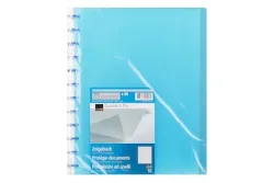 Coop Qualité&Prix Zeigebuch blau mit 20 Ersatztaschen
