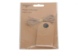 Papieranhänger mit Kordel 20 Stück