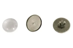 Rayher Ohrstecker-Metallfassung mit Cabochon | ⌀ 16 mm | 1 Paar