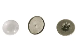 Rayher Ohrstecker-Metallfassung mit Cabochon | ⌀ 16 mm | 1 Paar