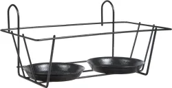 Alba Blumentopfhalter Schwarz | 37 × 23.5 × 17 cm | 2 Stück