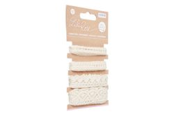 Glorex Deko-Bänder Spitze Beige | 1 m | 4 Stück