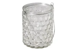 Rayher Glasgefäss Wabe mit Henkel | 7.5 × 7.5 × 9 cm | 200 ml