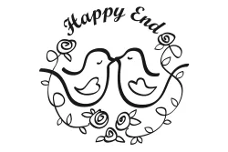 Rayher Stempel Happy End | ⌀ 3 cm