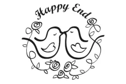Rayher Stempel Happy End | ⌀ 3 cm