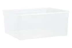 Rotho Aufbewahrungsbox Clear Box ohne Deckel | 17 × 33.5 × 39.5 | 18 l