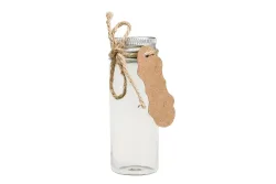 Rayher Glasgefäss mit Metall-Schraubdeckel | ⌀ 3 × 8 cm | 37 ml