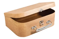 Rayher Pappmaché-Koffer mit Metallgriff | 24 × 16 × 8 cm