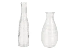 Rayher Rillen-Vasen-Set in Grau | 14 & 18 cm | 110 & 220 ml
