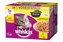 Whiskas 1+ Ragout Geflügel Auswahl in Gelee 24x85g