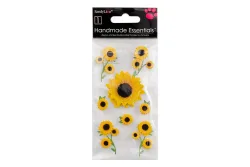 Paper Style Handmade Sticker Sunflower