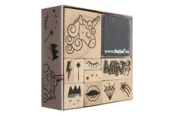 Folia Holzstempelset Einhorn | 12 Stück