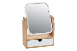 Diaqua - Kosmetikspiegel mit Schublade weiss / Holz, One Size